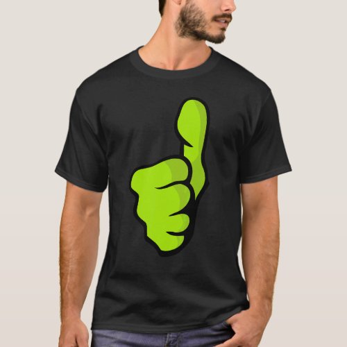Green Thumbs Up Good Job Approve T_Shirt