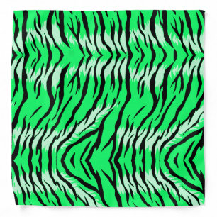 Green Tiger Animal Skin Pattern Design Bandana