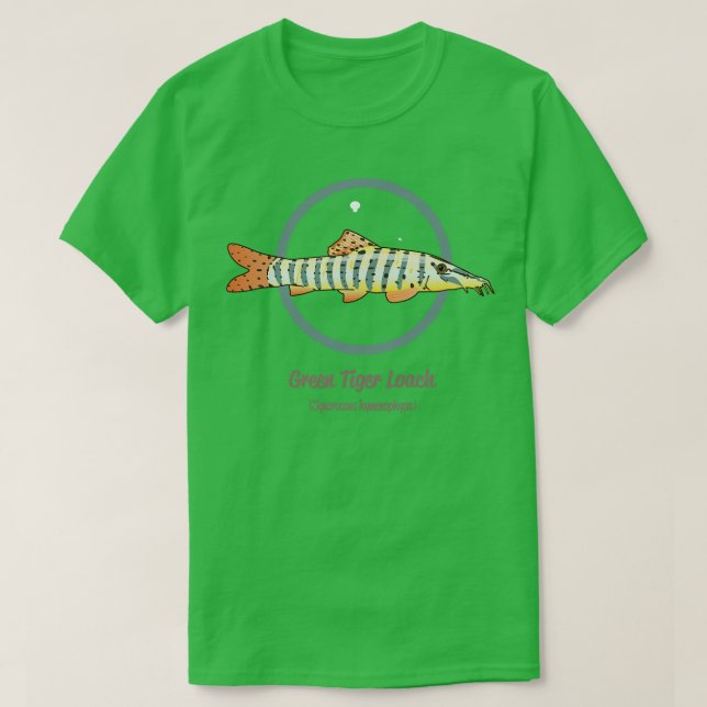 Green Tiger Loach T-Shirt (Design Front)