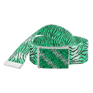 green tiger print belt
