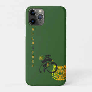Green Tiger Wild & Free Chinoiserie Chic iPhone 11 Pro Case