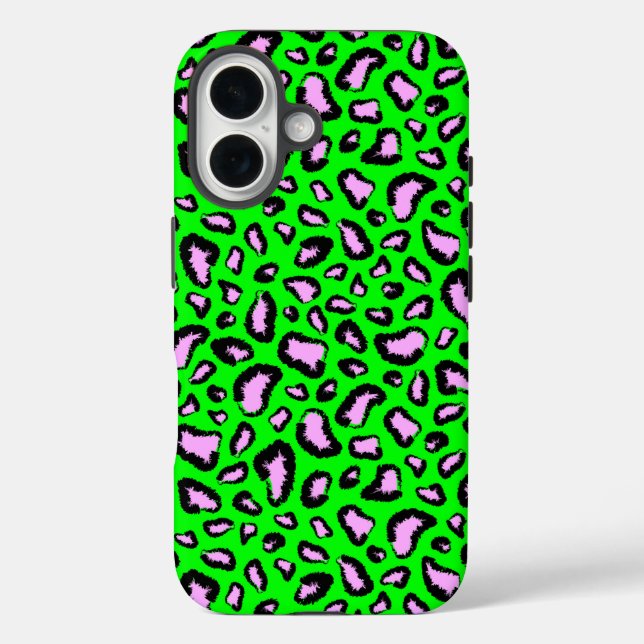 Green tiger with pink Case-Mate iPhone case (Back)