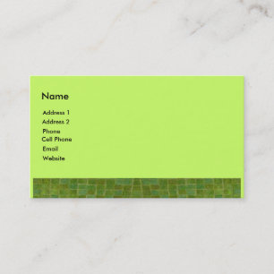 green tile business card