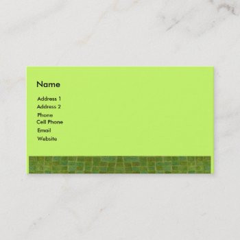 Green Tile Business Card by DonnaGrayson at Zazzle