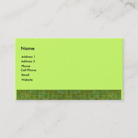 Green Tile Business Card