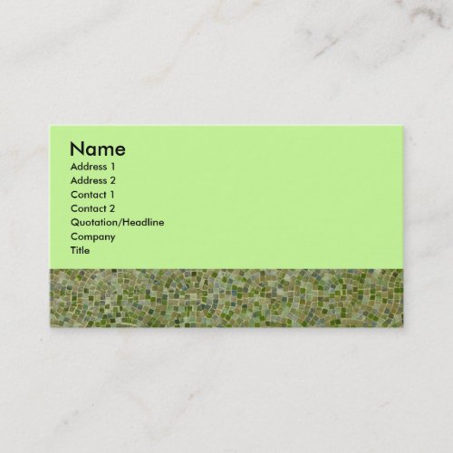 Green Tile Business Card Template