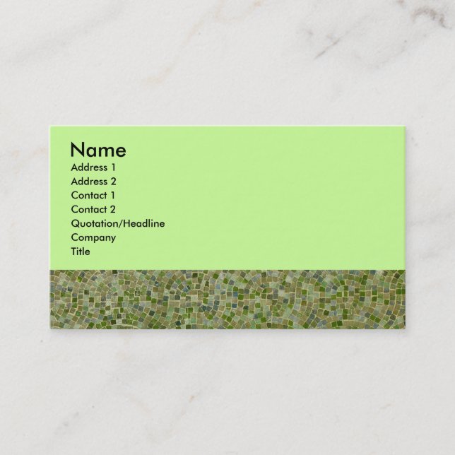 Green Tile Business Card (Front)