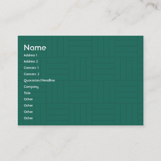 Customizable Green Tile - Chubby Business Card