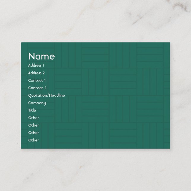 Green Tile - Chubby Business Card (Front)