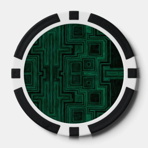 Green Tile Pattern TPD Poker Chips