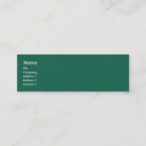 Green Tile - Skinny Business Card Templates