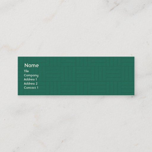 Customizable Green Tile - Skinny Business Card Templates