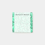 [ Thumbnail: Green Tiled Squares Pattern + Custom Name Note ]