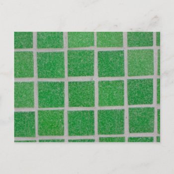 Green Tiles Postcard by DonnaGrayson at Zazzle