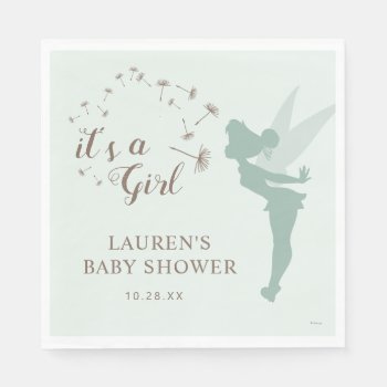 Green Tinker Bell Baby Shower Napkins by tinkerbell at Zazzle
