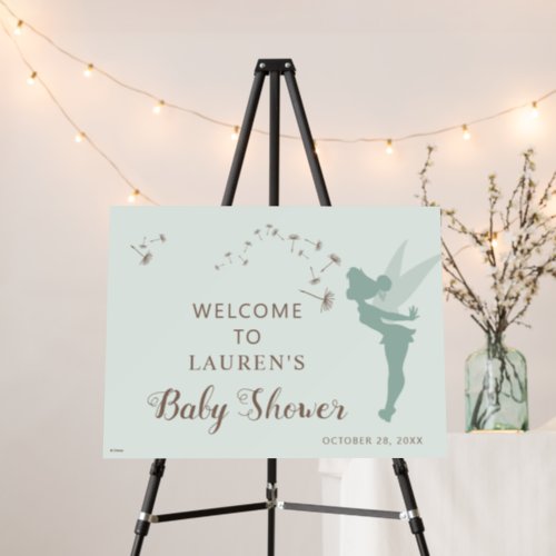 Green Tinker Bell Baby Shower Welcome Sign