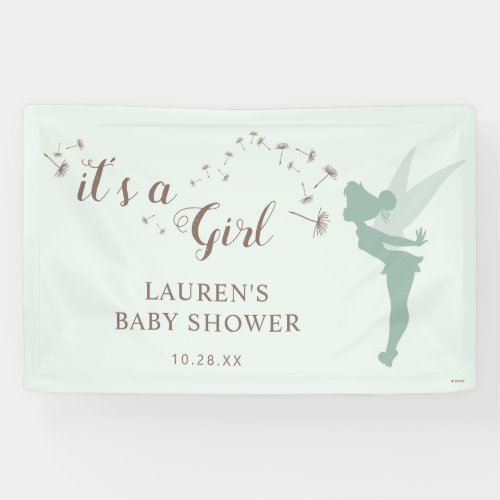 Green Tinker Bell Girl Baby Shower Banner
