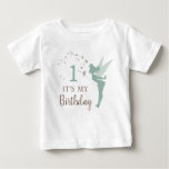 Green Tinker Bell Girl Birthday Baby T-shirt at Zazzle