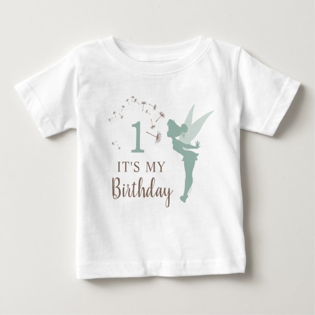 Green Tinker Bell Girl Birthday Baby T-Shirt (Front)