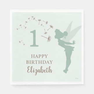 Green Tinker Bell Girl Birthday Napkins