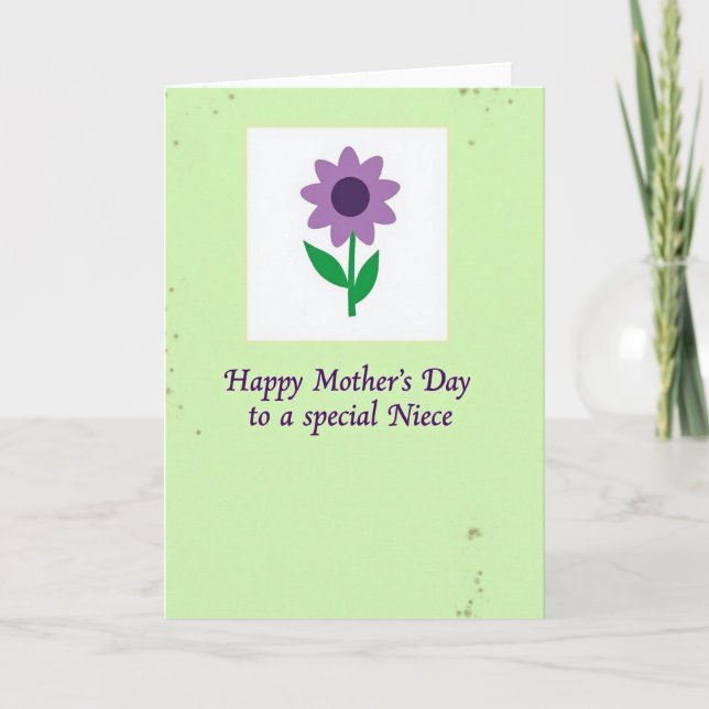 Green Tinted Mothers Day Card (Front)