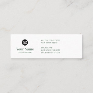 Green tiny business logo simple modern minimalist mini business card