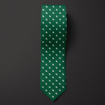 Green Tiny Footballs Neck Tie<br><div class="desc">Tiny football diagonal pattern adorns this classic deep green neck tie,  ideal for a football fan with a conservative style. Be sure to check out our matching socks featuring the same football pattern.</div>
