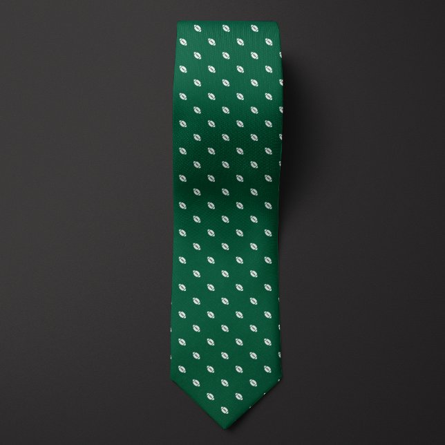 Green Tiny Footballs Neck Tie (Creator Uploaded)