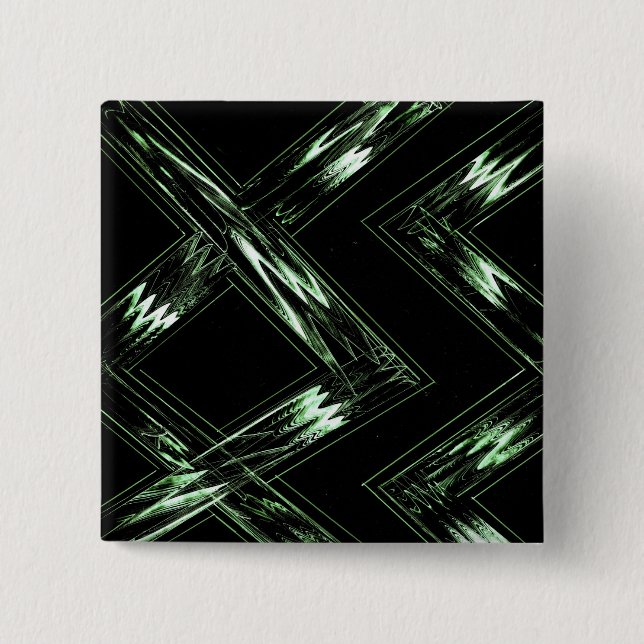 Green to Black Pine Pattern Button (Front)