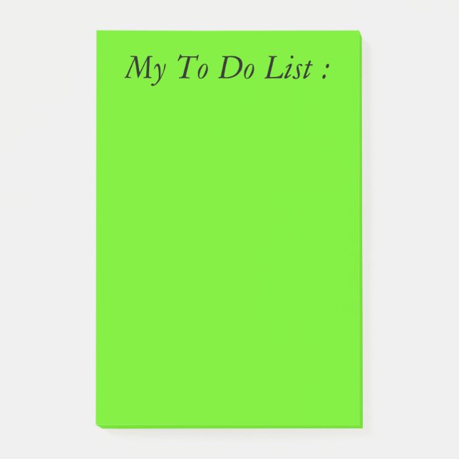 Green To Do List Post-it Notes (Front)
