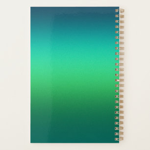 Green to Teal Gradient Spiral Notebook Modern Mini