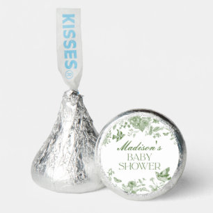 Green Toile De Jouy Vintage Floral Baby Shower Hershey®'s Kisses®