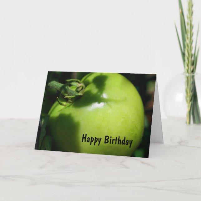 Green Tomato Photography Birthday Card (Front)