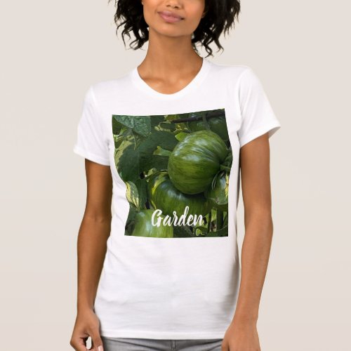 GREEN TOMATO VEGETABLE WOMENS FITTED T_SHIRT
