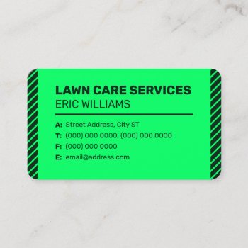 Green Tone Minimalist Modern  Business Card by TwoFatCats at Zazzle
