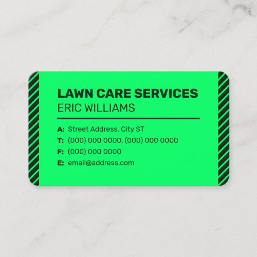 Green tone minimalist modern  business card