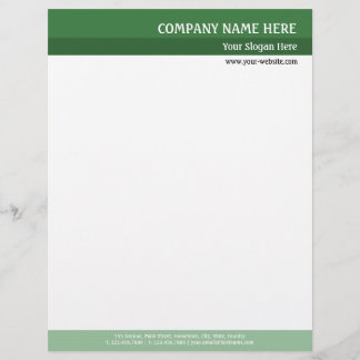Green Tones Letterhead