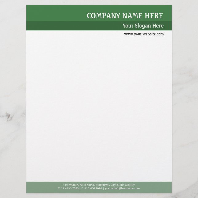 Green Tones Letterhead (Front)