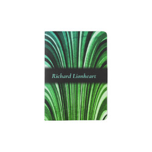 Green Tones Modern Art Passport Holder