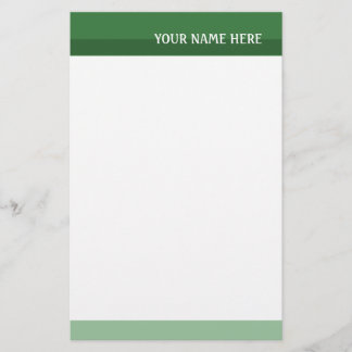 Green Tones Stationery