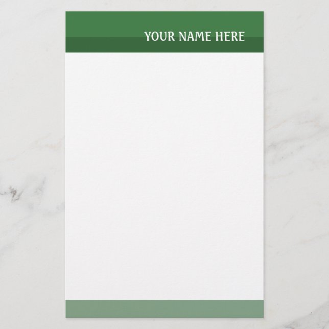 Green Tones Stationery (Front)