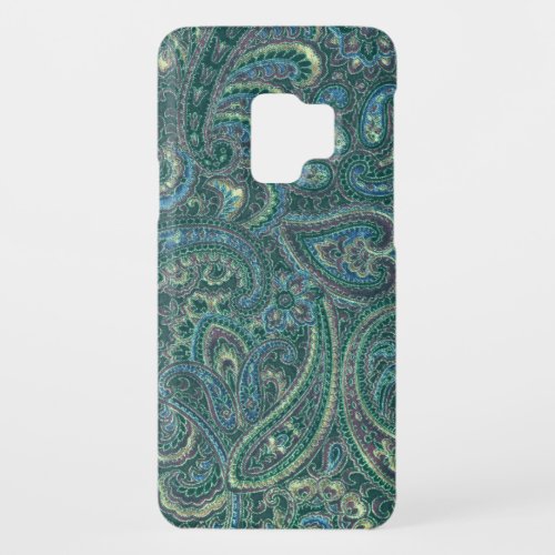 Green Tones Vintage Ornate Paisley Pattern Case_Mate Samsung Galaxy S9 Case