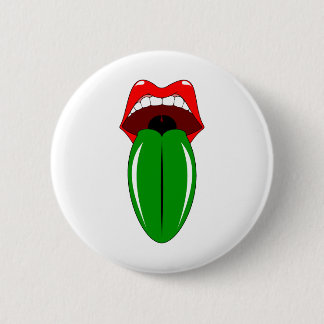 Green Tongue Button