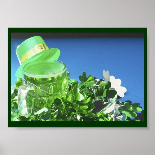 Green Top Hat  Green Beer _ Poster