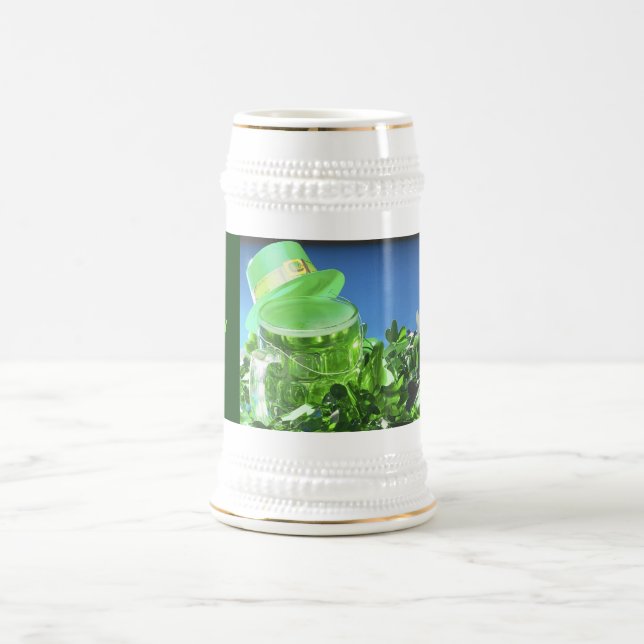 Green Top Hat & Green Beer - Stein (Center)