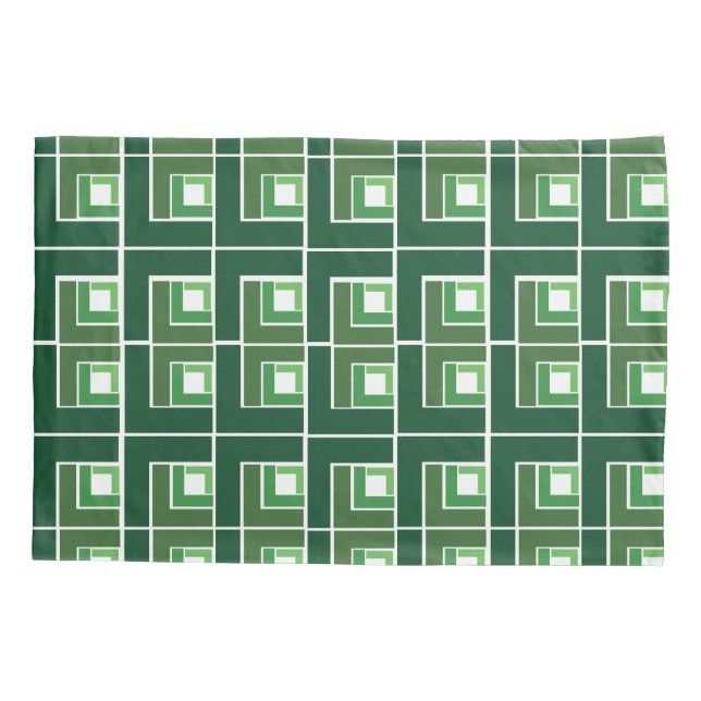 Green Topsy Turvy  Pillow Case (Back)