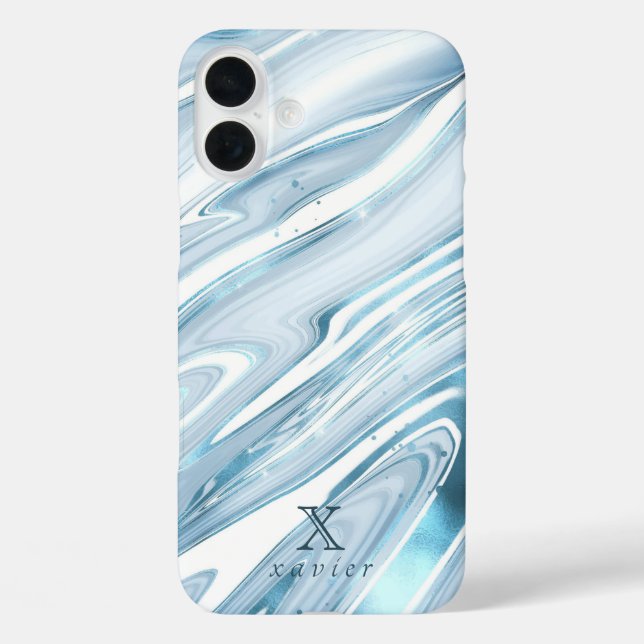 Green Tosca Marble Customizable Case-Mate iPhone Case (Back)