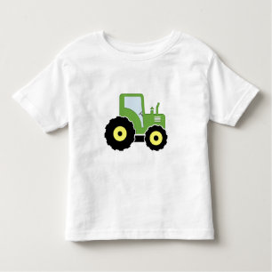 Green toy tractor toddler t-shirt