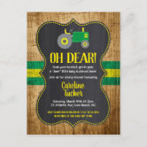 John deere baby shower hot sale invitations