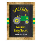 Green Tractor Baby Shower Welcome Sign Decor